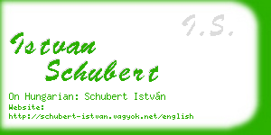 istvan schubert business card